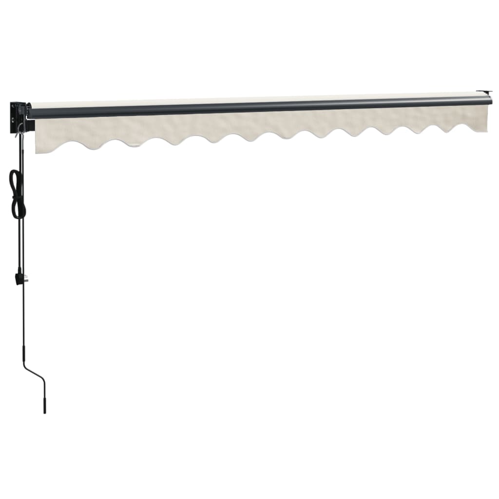 Elektrische Markise mit Kurbel Creme 3,5x2,5 m