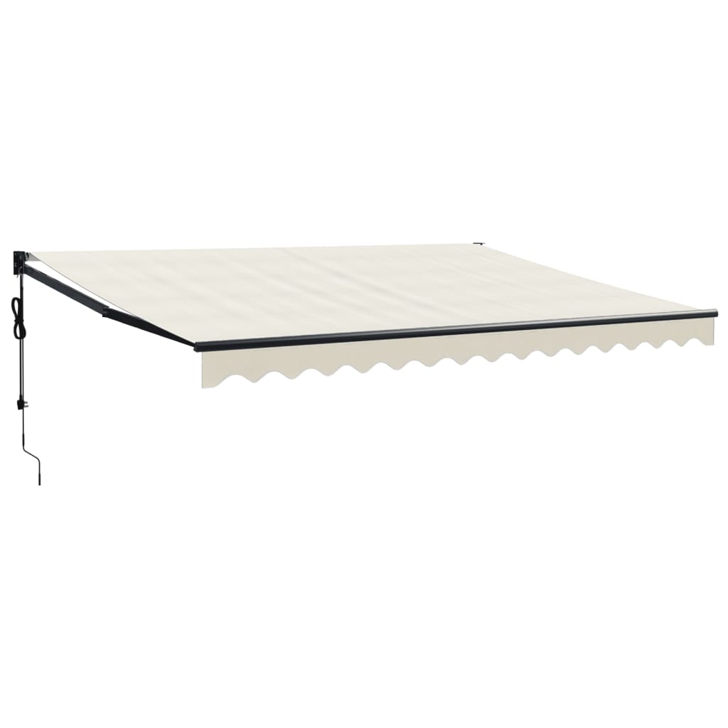Elektrische Markise mit Kurbel Creme 4x3 m