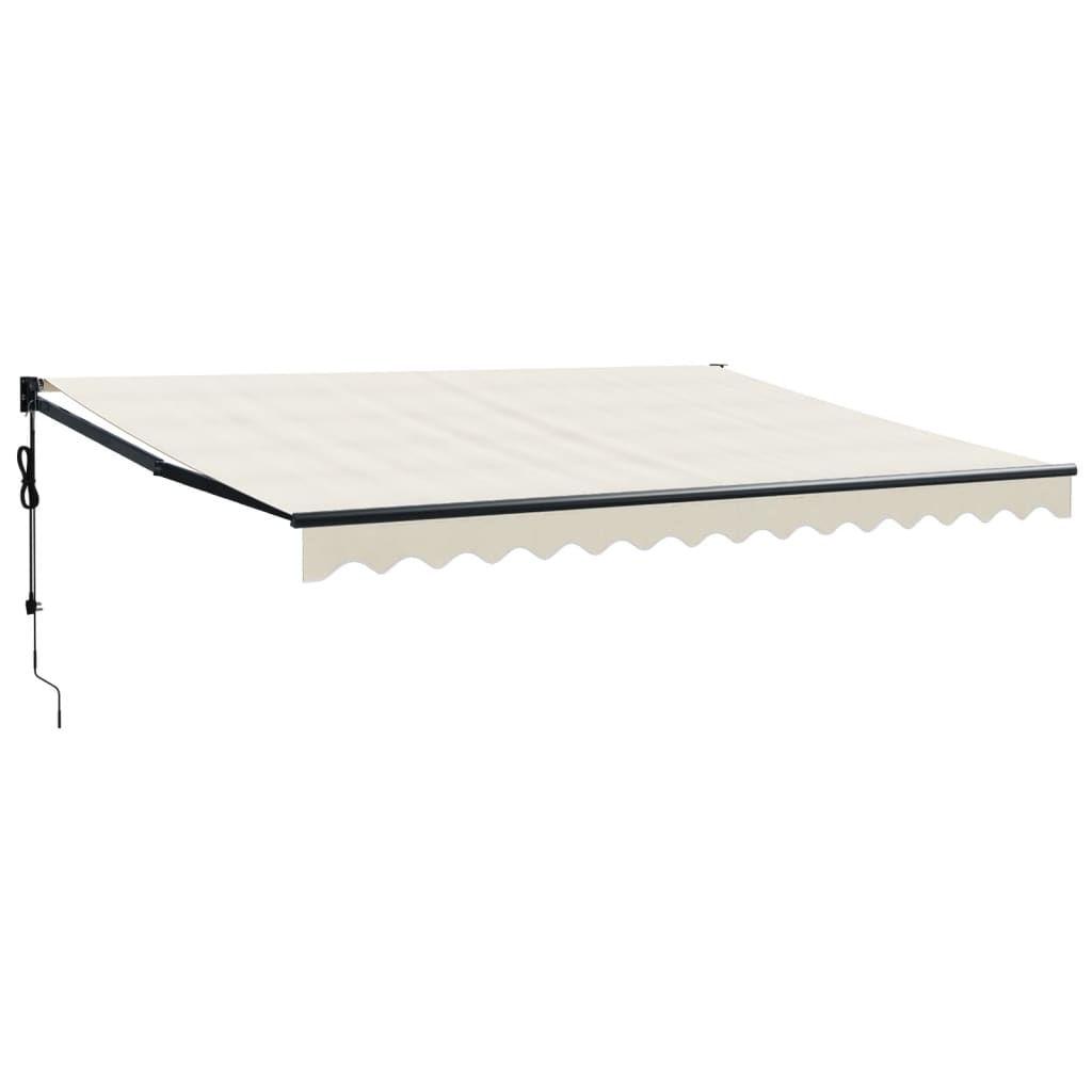 Elektrische Markise mit Kurbel Creme 4,5x3 m