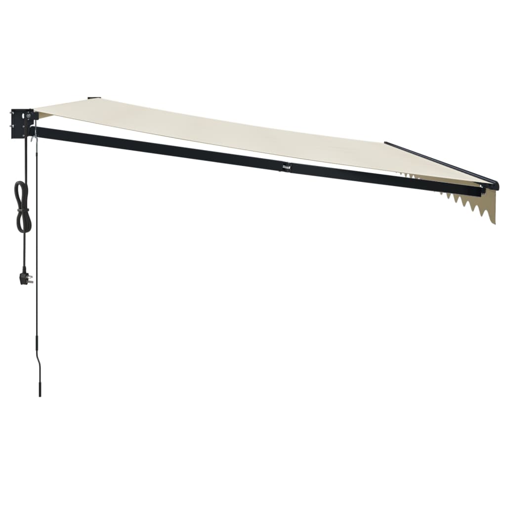 Elektrische Markise mit Kurbel Creme 4,5x3 m