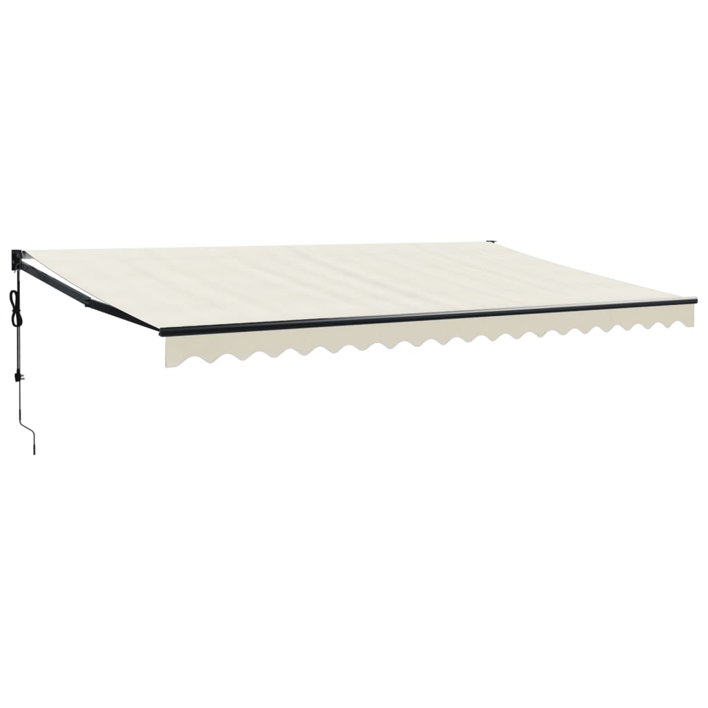 Elektrische Markise mit Kurbel Creme 5x3 m
