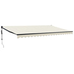 Elektrische Markise mit Kurbel Creme 5x3 m