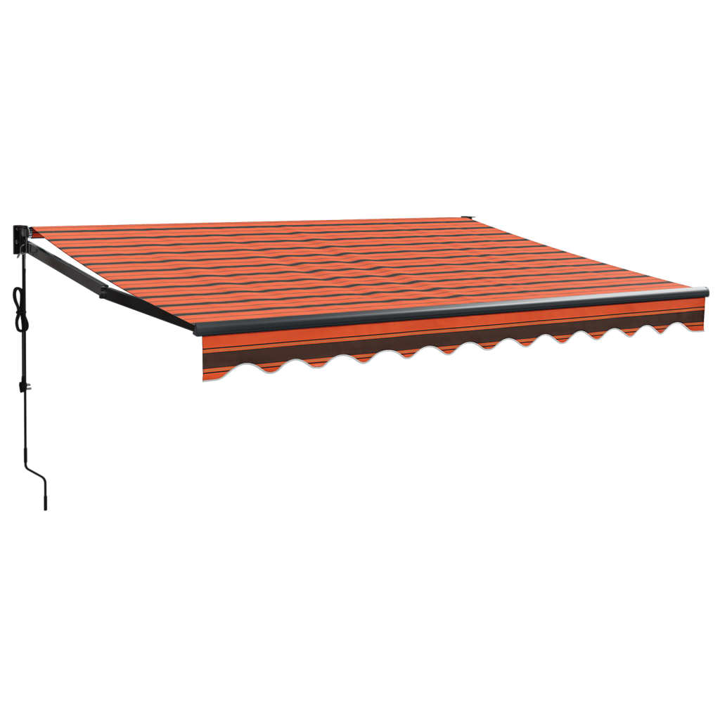 Elektrische Markise mit Kurbel Orange und Braun 3,5x2,5 m