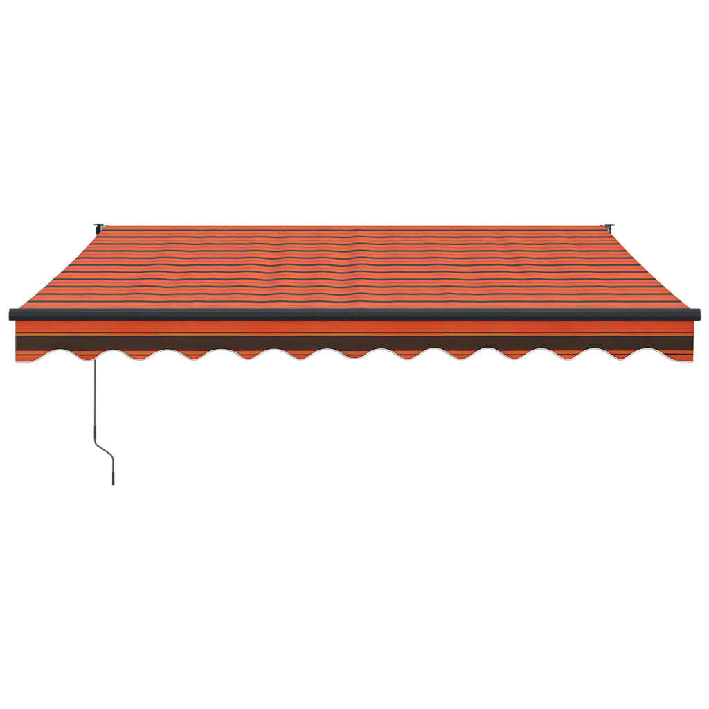 Elektrische Markise mit Kurbel Orange und Braun 3,5x2,5 m