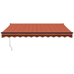 Elektrische Markise mit Kurbel Orange und Braun 3,5x2,5 m