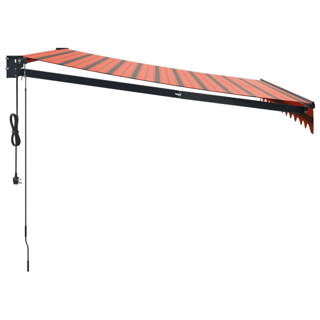 Elektrische Markise mit Kurbel Orange und Braun 3,5x2,5 m