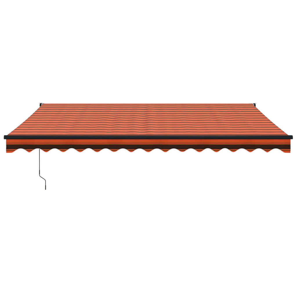 Elektrische Markise mit Kurbel Orange und Braun 4,5x3 m