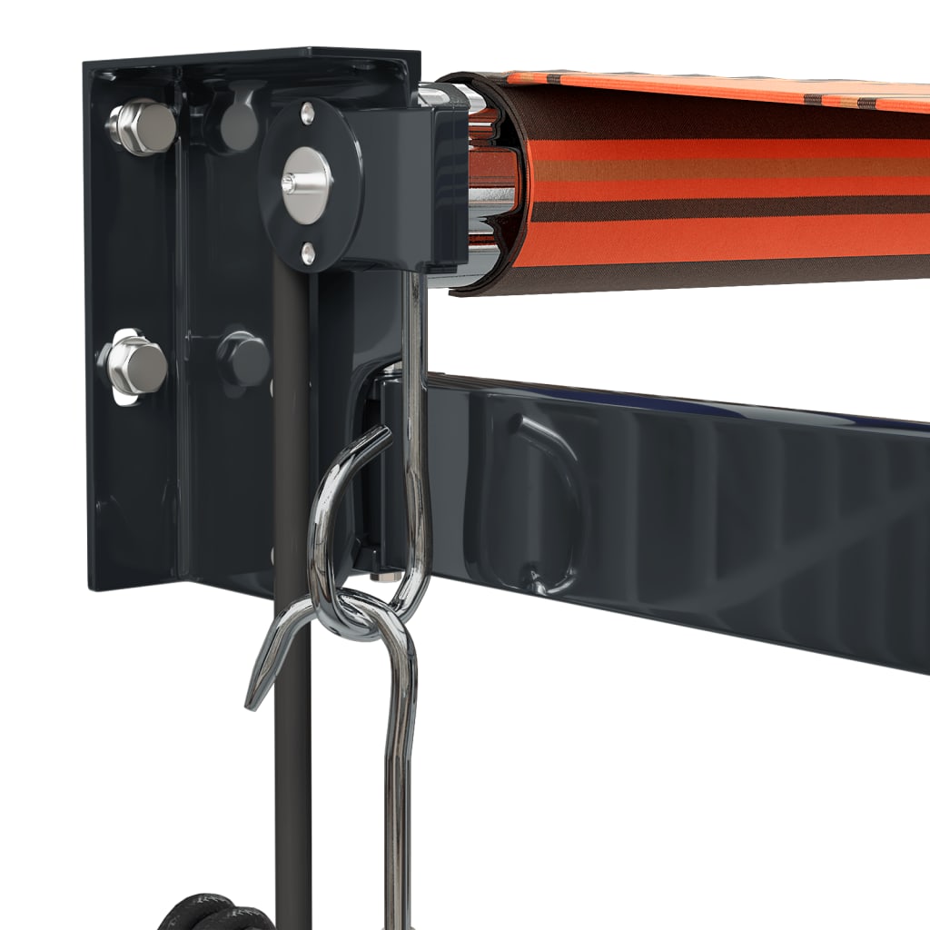 Elektrische Markise mit Kurbel Orange und Braun 4,5x3 m