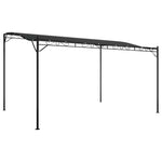 Markise Anthrazit 4x3 m 180 g/m² Stoff und Stahl
