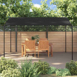 Markise Anthrazit 4x3 m 180 g/m² Stoff und Stahl