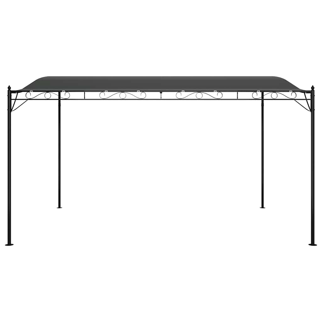 Markise Anthrazit 4x3 m 180 g/m² Stoff und Stahl
