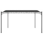 Markise Anthrazit 4x3 m 180 g/m² Stoff und Stahl
