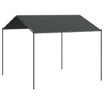 Gartenpavillon Anthrazit 3x3 m Stahl und Stoff