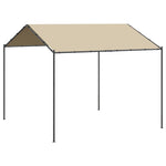 Gartenpavillon Beige 3x3 m Stahl und Stoff