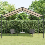 Gartenpavillon Beige 4x4 m Stahl und Stoff