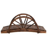 Gartenbrücke mit Rad-Design 99x50x38 cm Massivholz Tanne