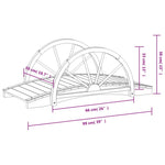 Gartenbrücke mit Rad-Design 99x50x38 cm Massivholz Tanne