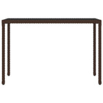 6-tlg. Garten-Essgruppe mit Kissen Braun Poly Rattan