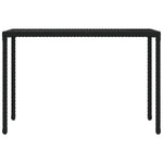 6-tlg. Garten-Essgruppe mit Kissen Schwarz Poly Rattan