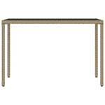 6-tlg. Garten-Essgruppe mit Kissen Beige Poly Rattan