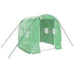 Gewächshaus mit Stahlrahmen Grün 4 m² 2x2x2 m