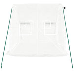 Gewächshaus mit Stahlrahmen Weiß 4 m² 2x2x2 m