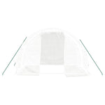 Gewächshaus mit Stahlrahmen Weiß 6 m² 3x2x2 m