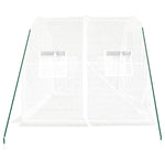 Gewächshaus mit Stahlrahmen Weiß 6 m² 3x2x2 m