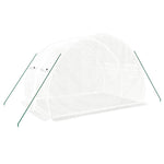 Gewächshaus mit Stahlrahmen Weiß 6 m² 3x2x2 m
