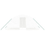 Gewächshaus mit Stahlrahmen Weiß 10 m² 5x2x2,3 m