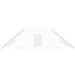Gewächshaus mit Stahlrahmen Weiß 12 m² 6x2x2,85 m