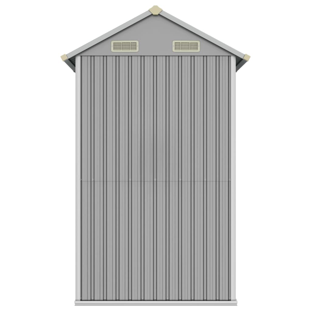 Gerätehaus Hellgrau 192x152,5x237 cm Verzinkter Stahl