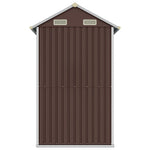 Gerätehaus Braun 192x152,5x237 cm Verzinkter Stahl