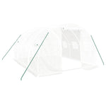 Gewächshaus mit Stahlrahmen Weiß 12 m² 4x3x2 m