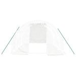 Gewächshaus mit Stahlrahmen Weiß 12 m² 4x3x2 m