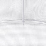 Gewächshaus mit Stahlrahmen Weiß 30 m² 6x5x2,3 m