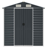 Gerätehaus Anthrazit 191x300x198 cm Verzinkter Stahl