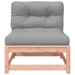 Gartensofa ohne Armlehnen mit Kissen und Hocker