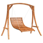 Hollywoodschaukel Massivholz Fichte mit Teak-Finish