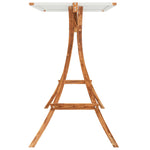 Hollywoodschaukel mit Dach Massivholz Fichte mit Teak-Finish