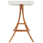 Hollywoodschaukel mit Dach Massivholz Fichte mit Teak-Finish