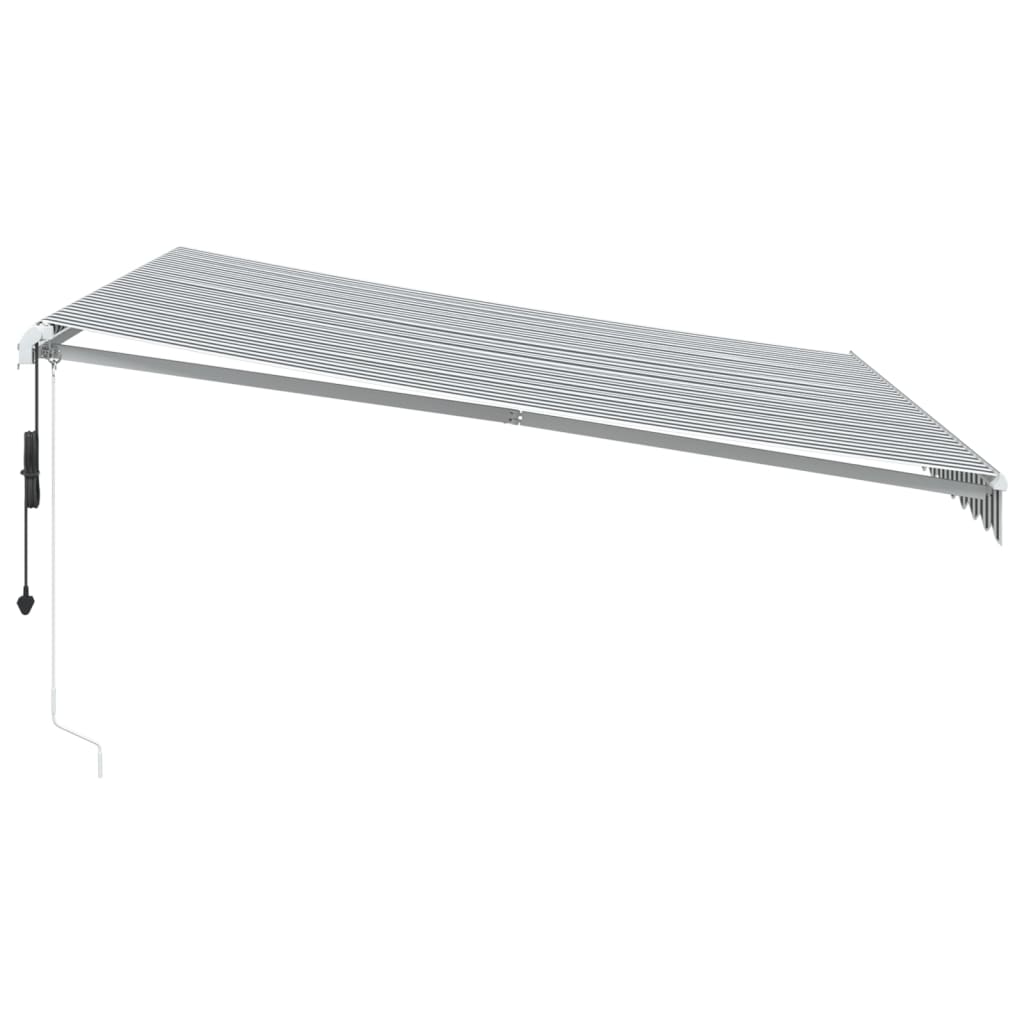 Markise Automatisch Anthrazit & Weiß 400x350 cm