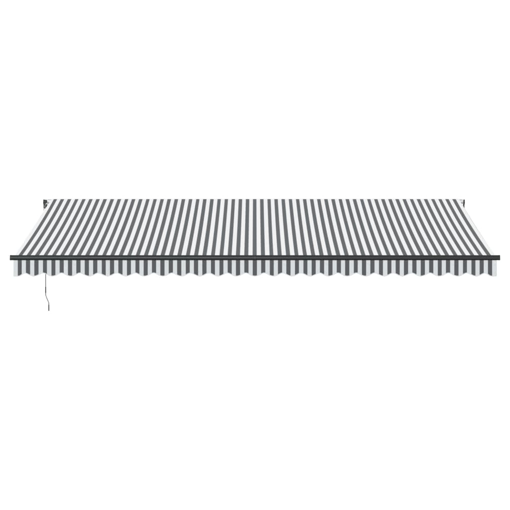 Markise Automatisch Anthrazit und Weiß 600x350 cm