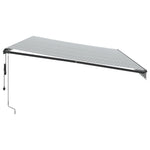 Markise Automatisch Anthrazit und Weiß 600x350 cm