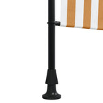 Außenrollo Orange und Weiß 200x270 cm Stoff und Stahl