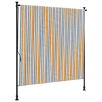 Außenrollo Gelb und Weiß 200x270 cm Stoff und Stahl