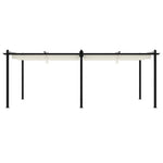 Gartenpavillon mit Ausziehbarem Dach Creme 3x6 m Aluminium