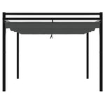 Gartenpavillon mit Ausziehbarem Dach Anthrazit 3x3 m Aluminium