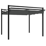 Gartenpavillon mit Ausziehbarem Dach Anthrazit 3x3 m Aluminium