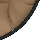 Hängesessel Ei-Design mit Ständer Taupe Rattan und Stahl